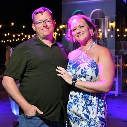 The resort had a "silent disco" night this night. We didn't participate in the silent dancing but we really enjoyed people watching with some other couples we met on the trip.