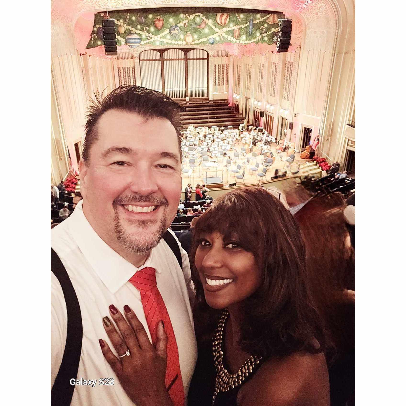 Orchestrated perfectly for our 1st Christmas together...