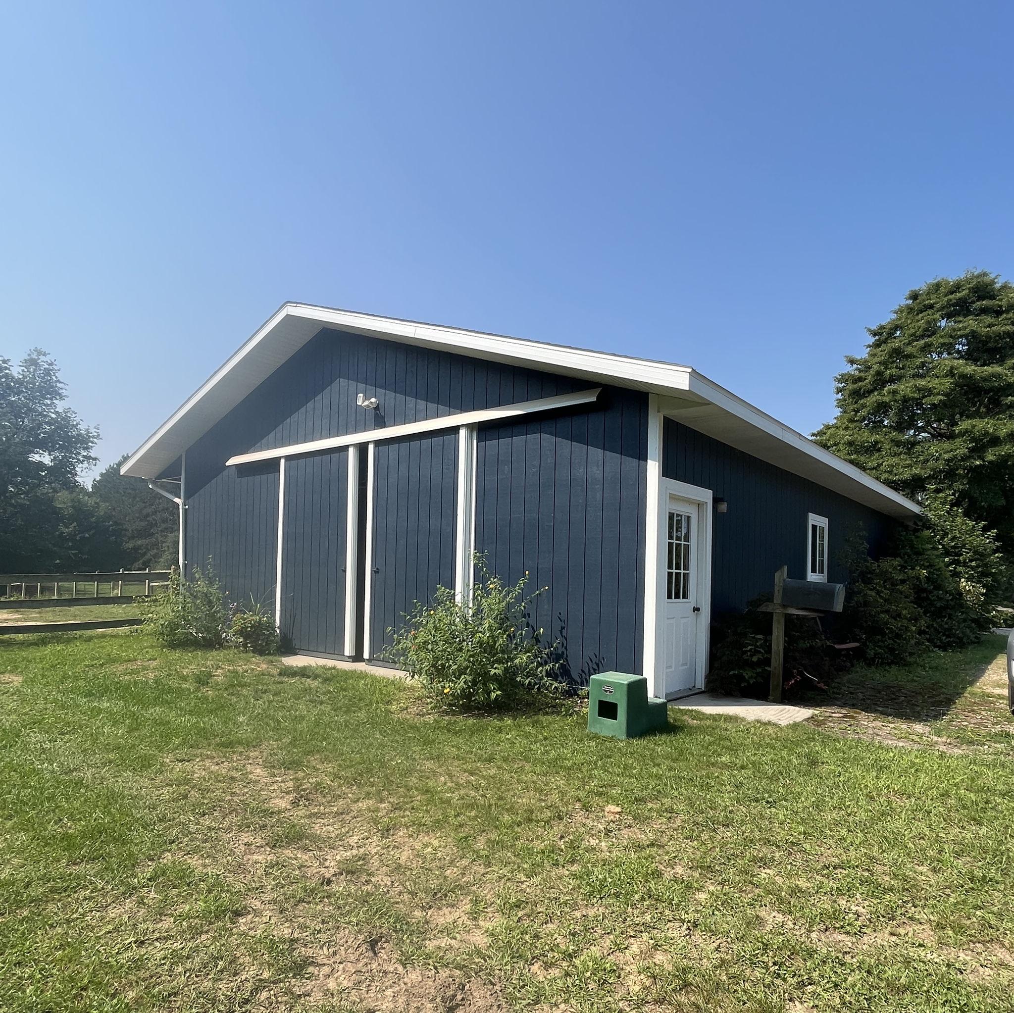 The horse barn was built in 2000 by the previous property owner. It was her dream to have her horses on her property that they evolved for over 50 years!