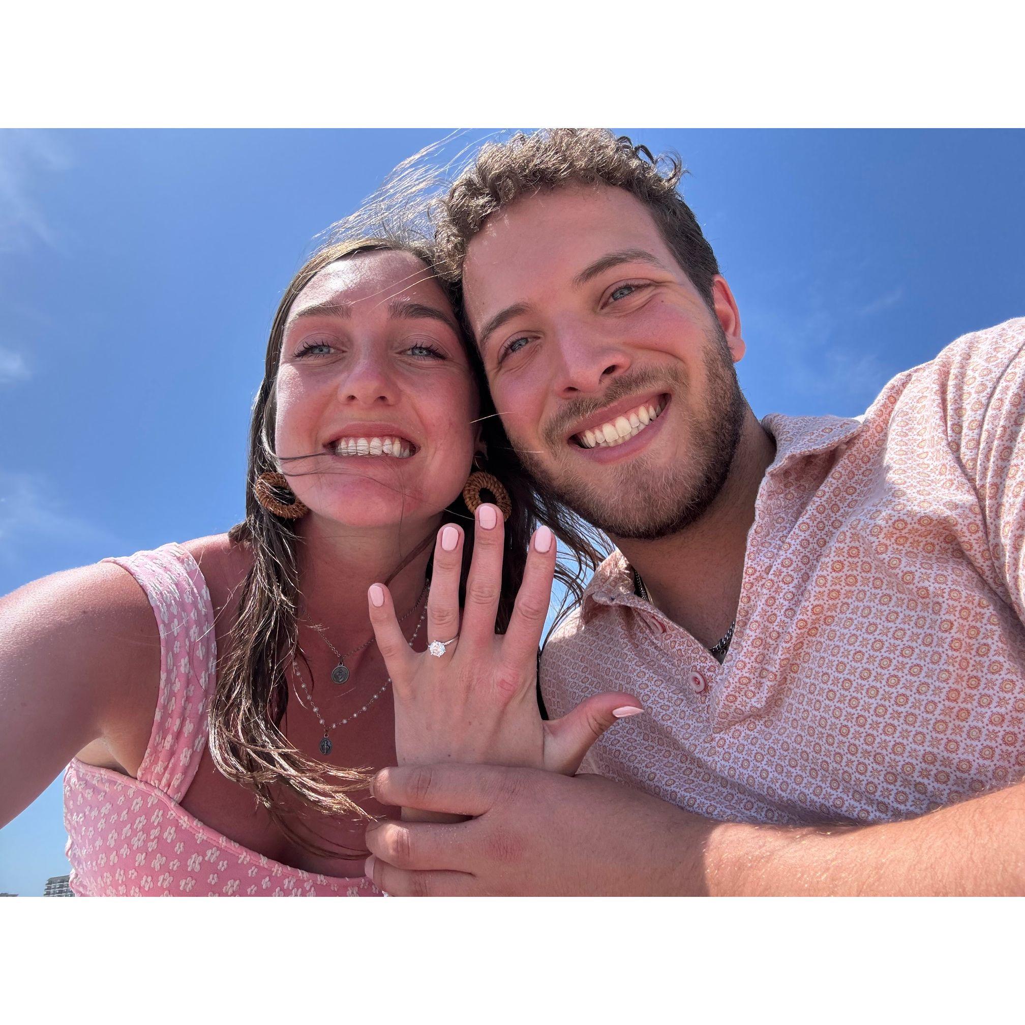 on the beach in Florida for Easter right after getting engaged :)