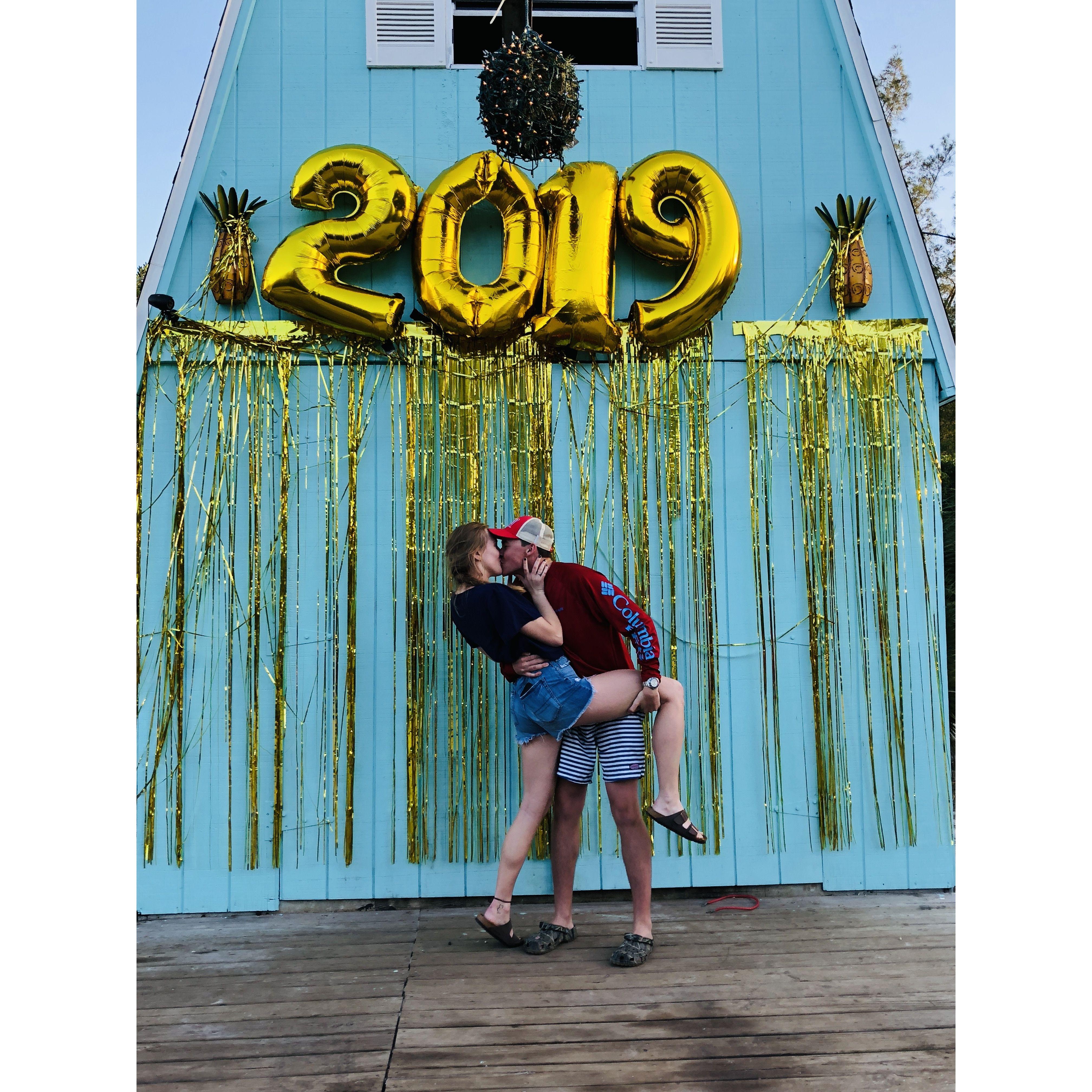 Ben and Becca's first New Year's Eve together