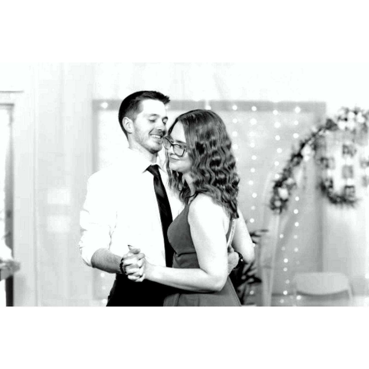 He grabbed my hand to guide me to the dance floor, telling me he learned to slow dance so we could dance together