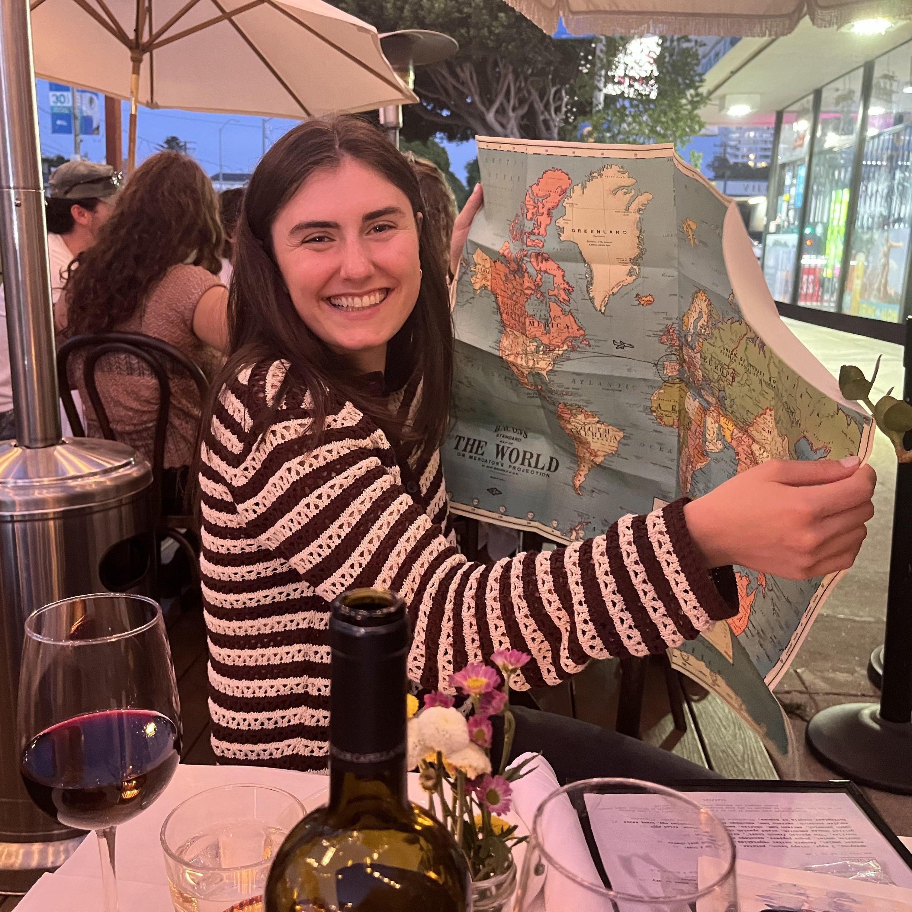 One night at dinner, Sebastian handed Julia a card. Inside was a map with Spain circled - his way of surprising her with a trip they’d take together that summer.