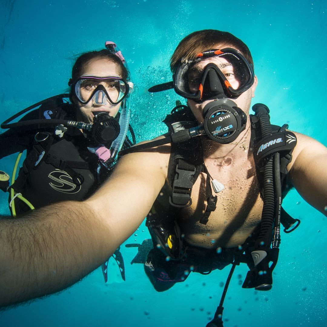 First Dive Selfie! Belize 15'