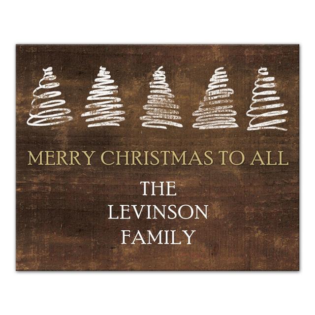 Designs Direct "Merry Christmas To All" 16-Inch x 20-Inch Canvas Wall Art