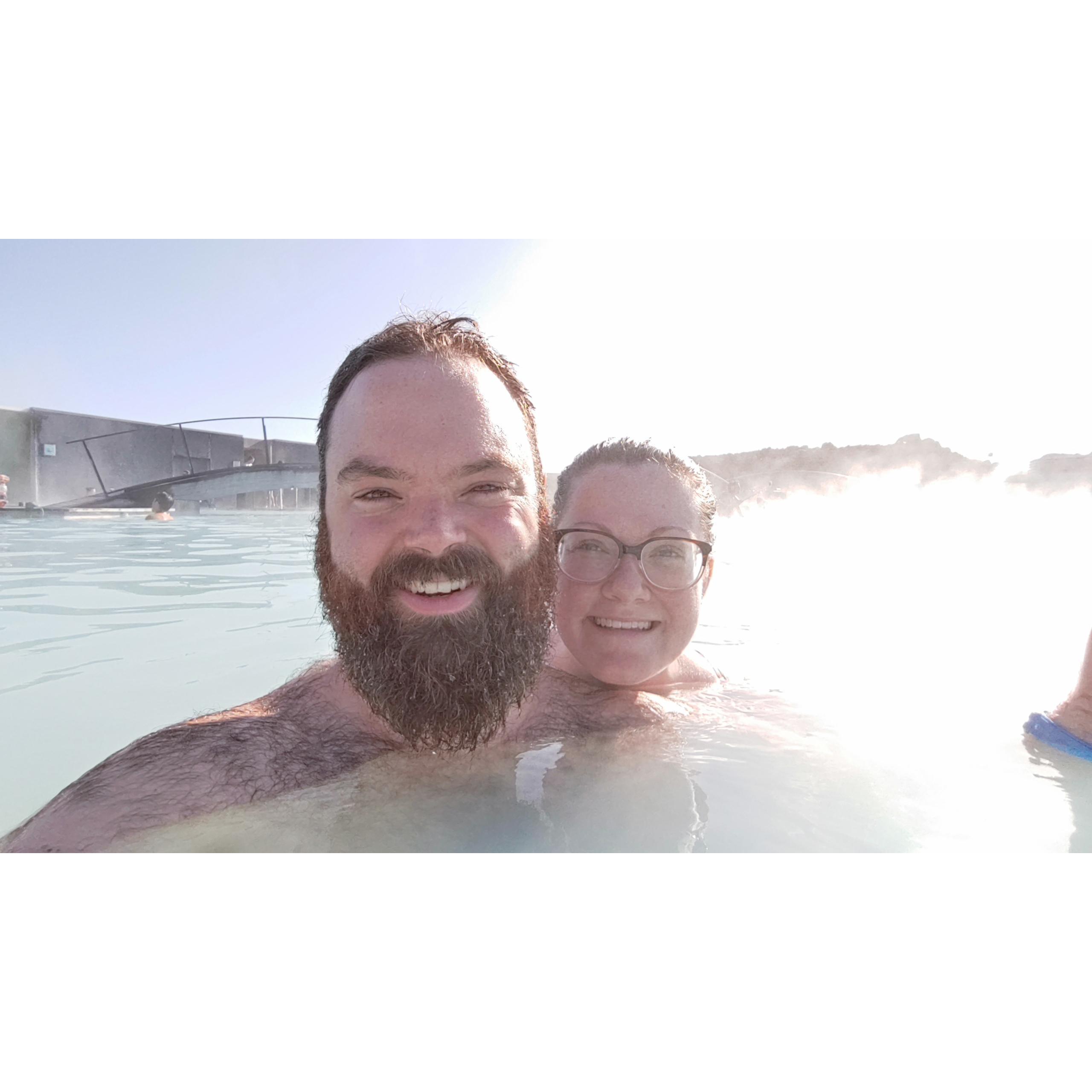 Our first international trip. Iceland, the blue lagoon.