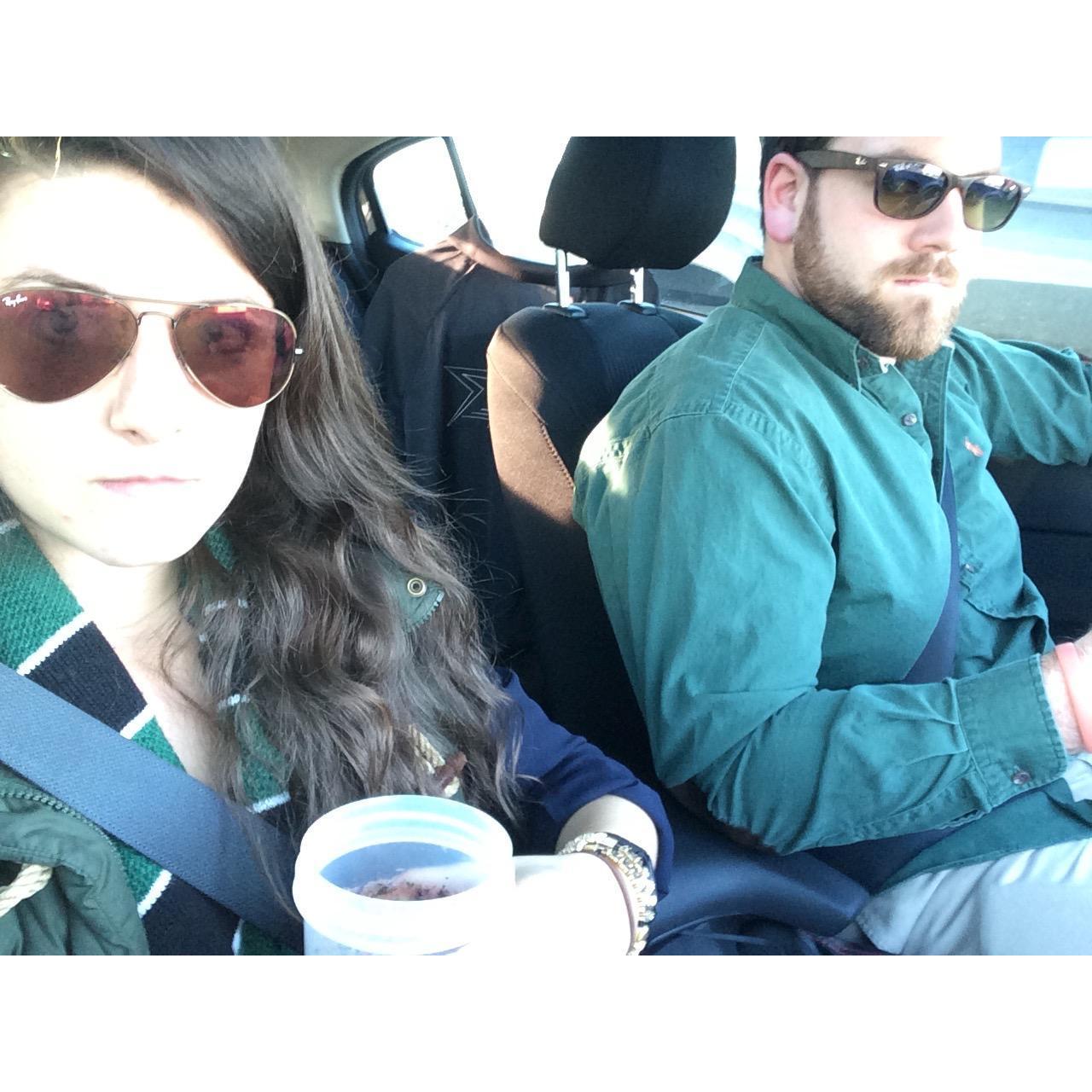Strictly business when headed to a Dallas Stars game!!