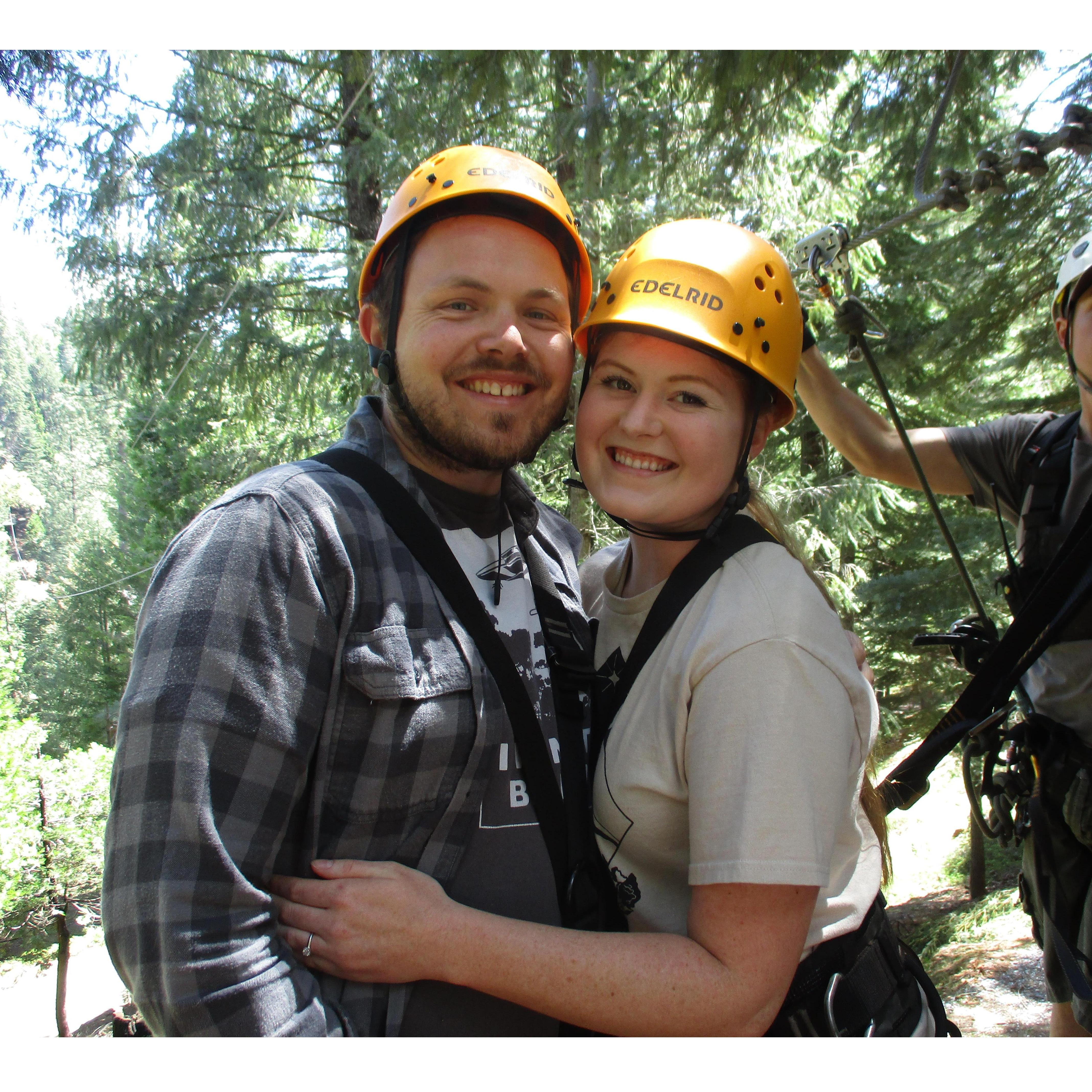 Ziplining for the first time!!