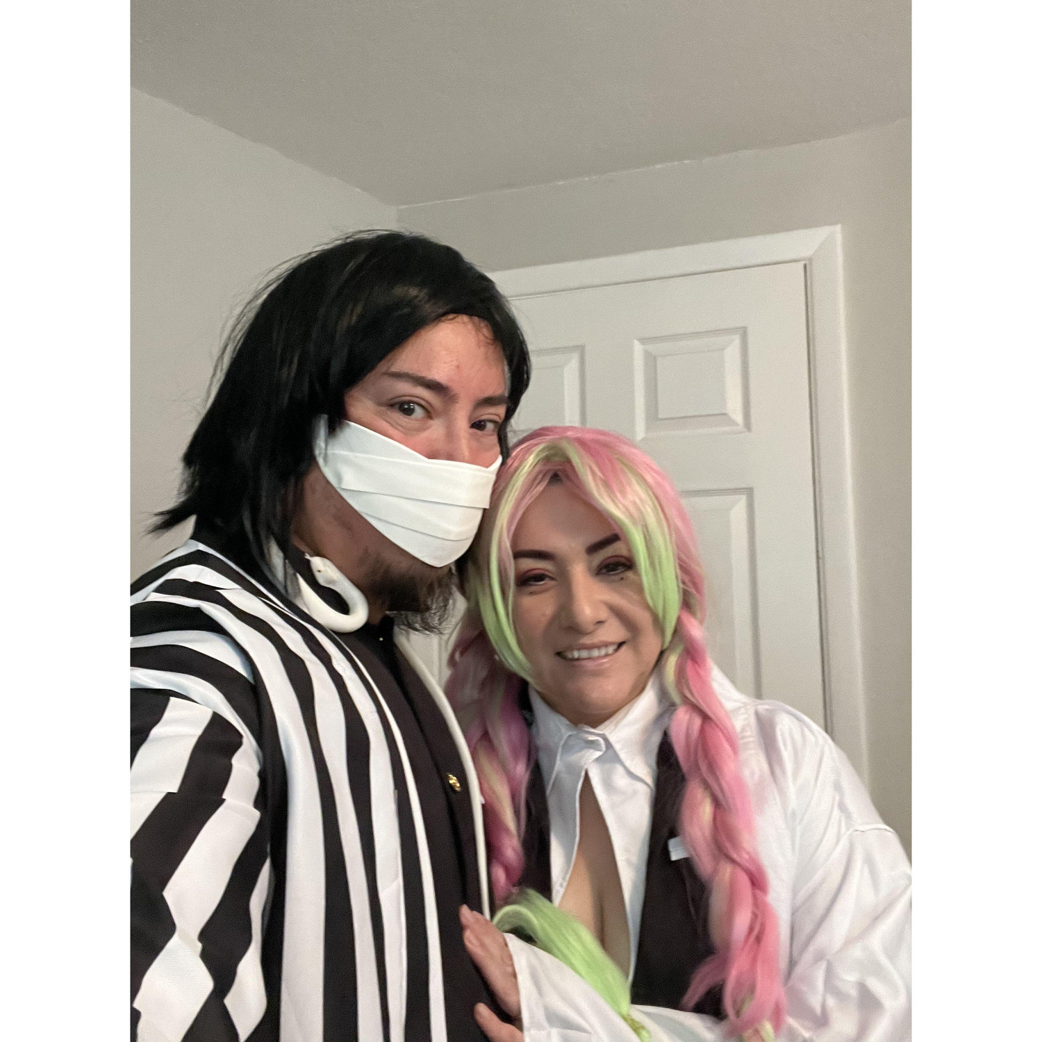 Finally found the person I can dress up with. He matches my weirdness