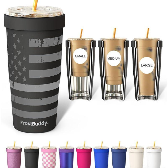 Frost Buddy Togo Buddy 30 oz Stainless Steel Vacuum Insulated Tumbler To Go Coffee Cup – Iced Coffee Cups, Iced Coffee Sleeve, Travel Mug, Thermal Cup for Hot & Cold Drinks, Dunkin Cup (Gunmetal)