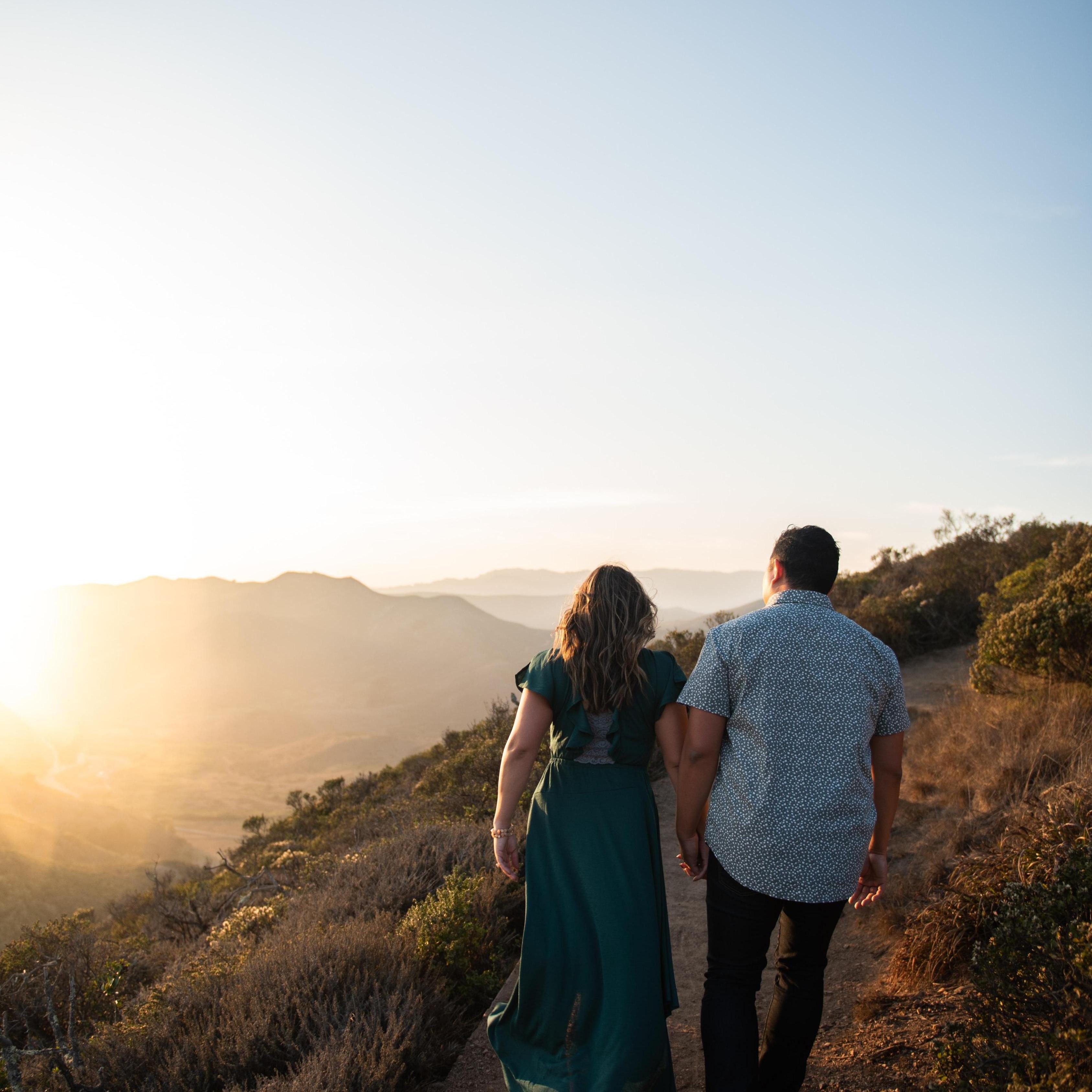 Walking into the sunset!