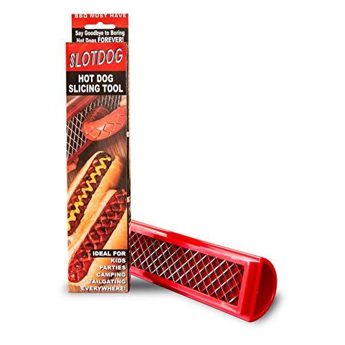 SLOTDOG - Hot Dog Slicing Tool - 10 Inch - Red