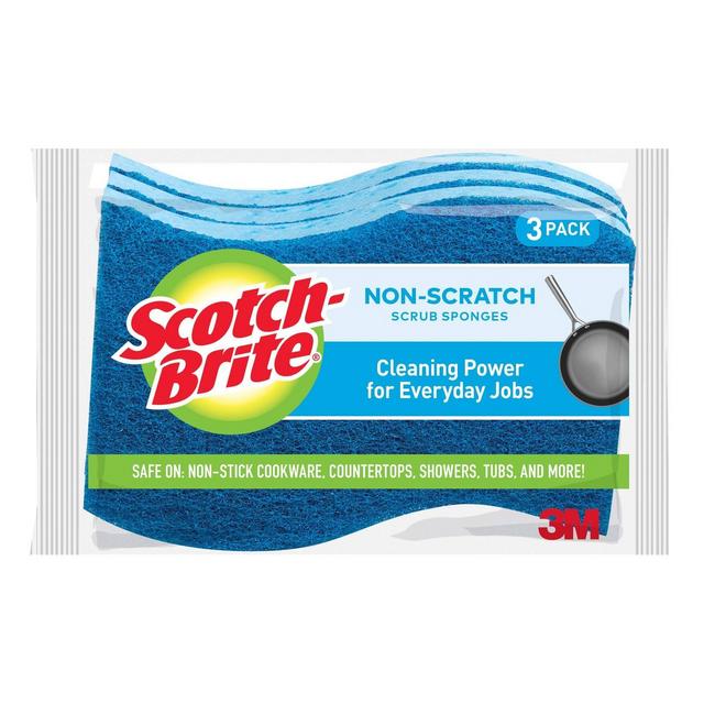 Scotch-Brite Non-Scratch Scrub Sponge - 3pk