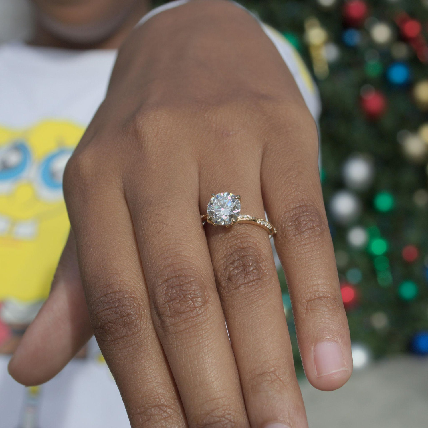 Joshua said he wanted an engagement ring "big and obnoxious" for Amaya.