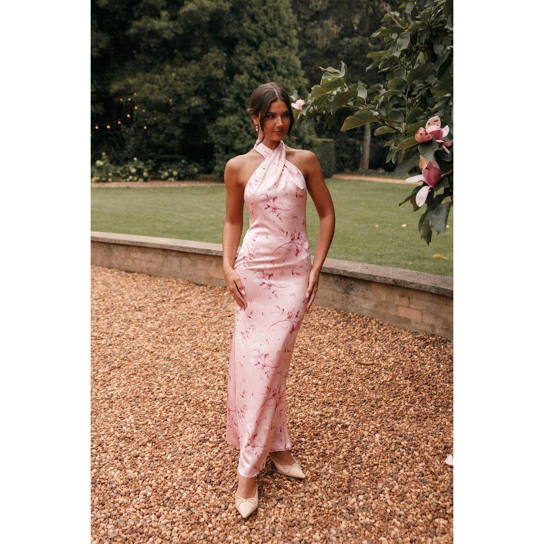 Mila Halterneck Maxi Dress