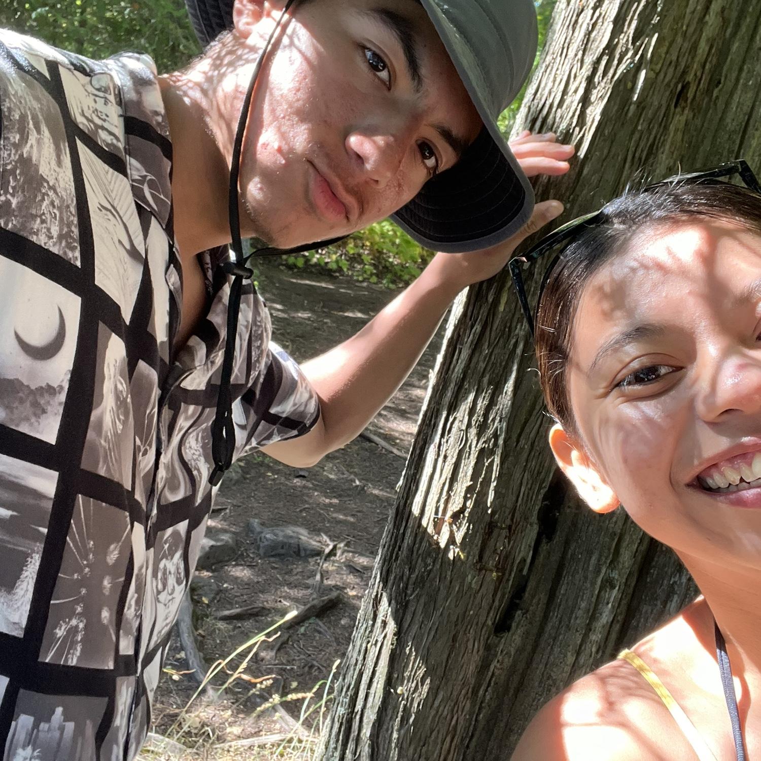 Our initials on the tree.🌳