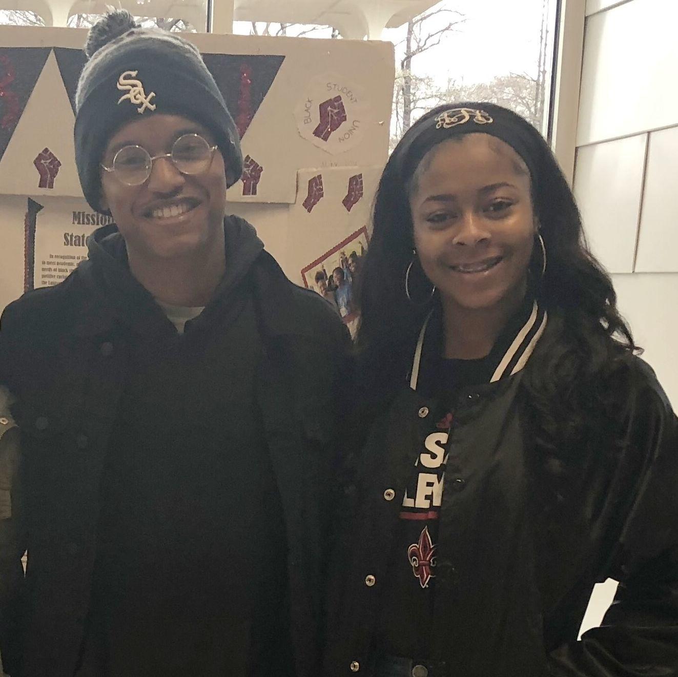 January 2018 | Yusef and Adrienne represented the Black Student Union at their college open house.