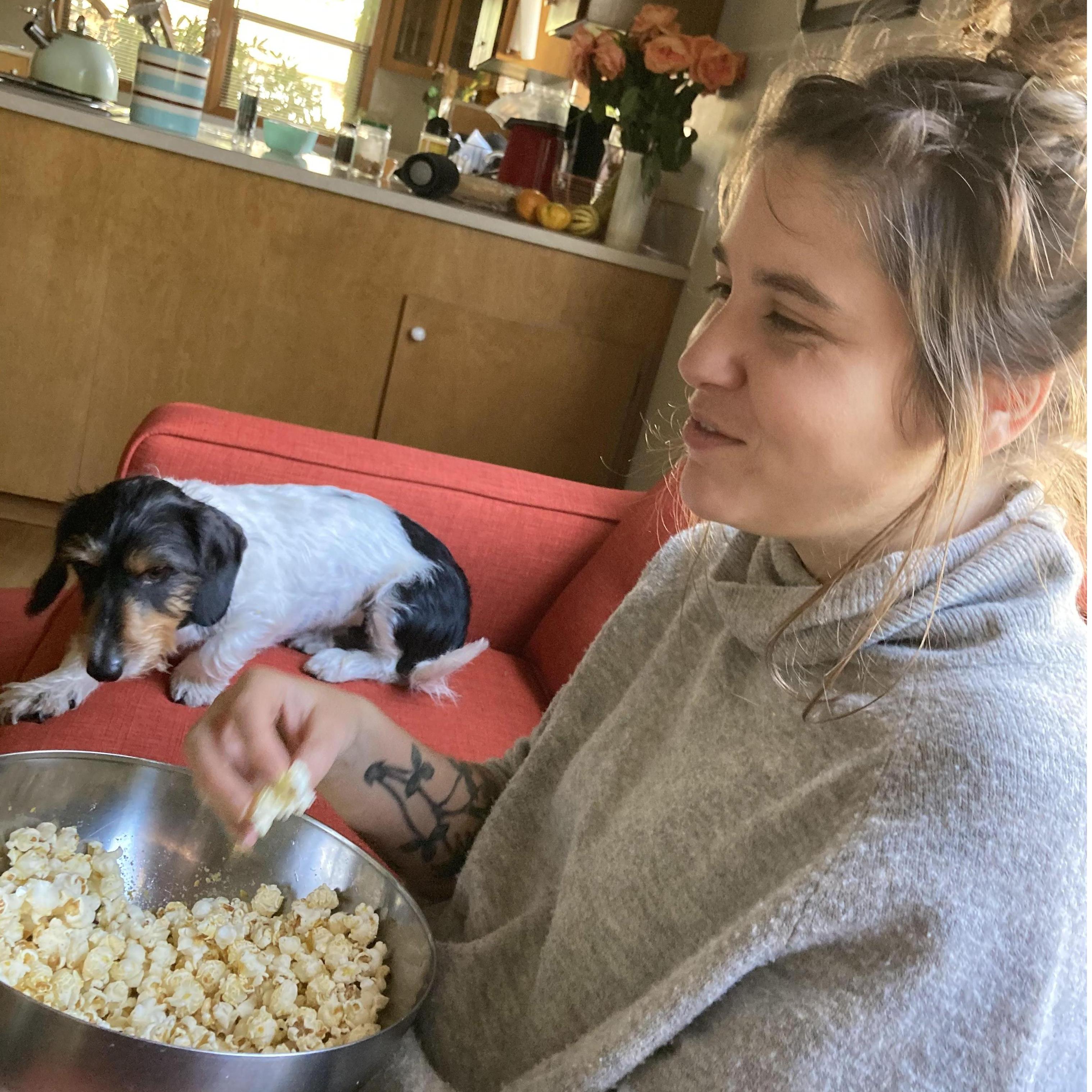 Popcorn for a Zoom meeting!