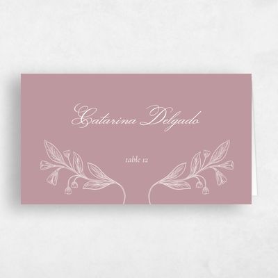 Dusty Rose, Pink Wedding Place Card - Gaspard