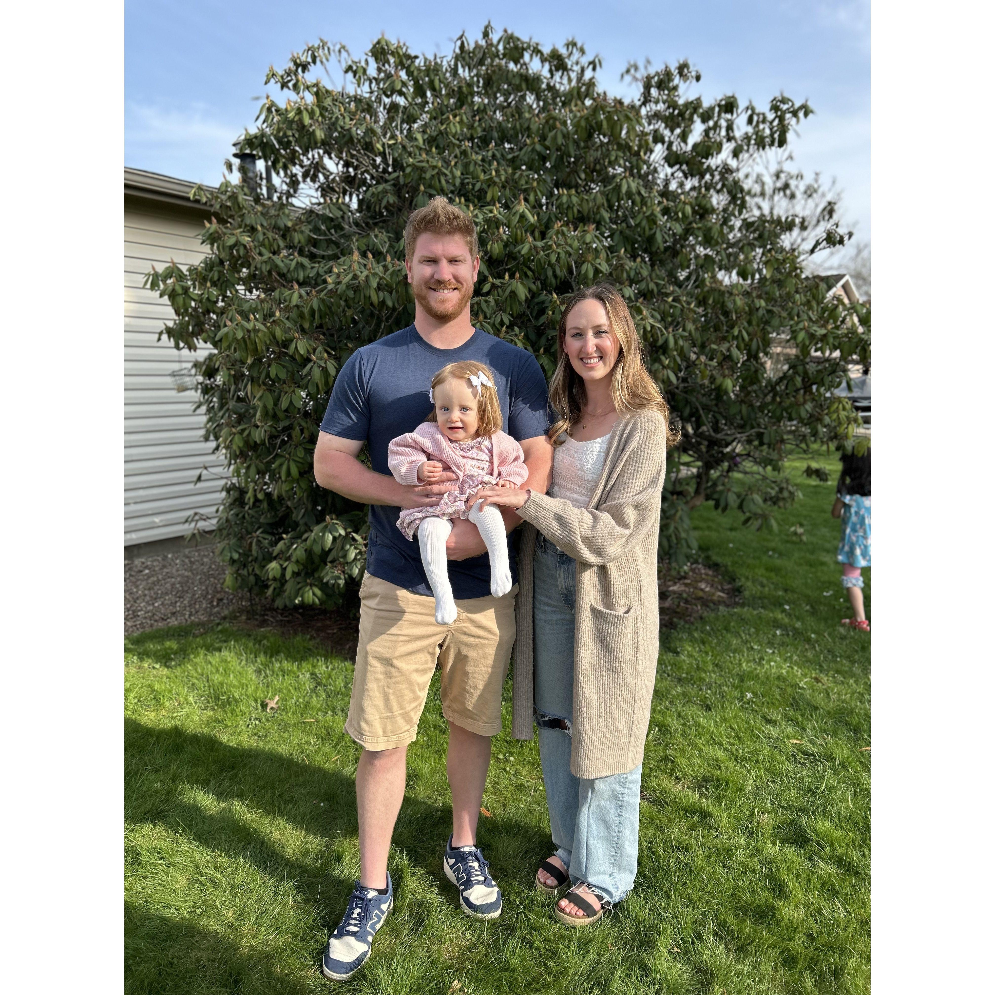 Easter with our little bunny.