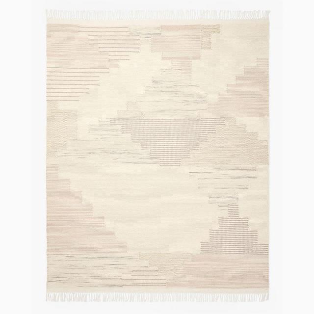 Colca Wool Rug, 5'x8', Alabaster