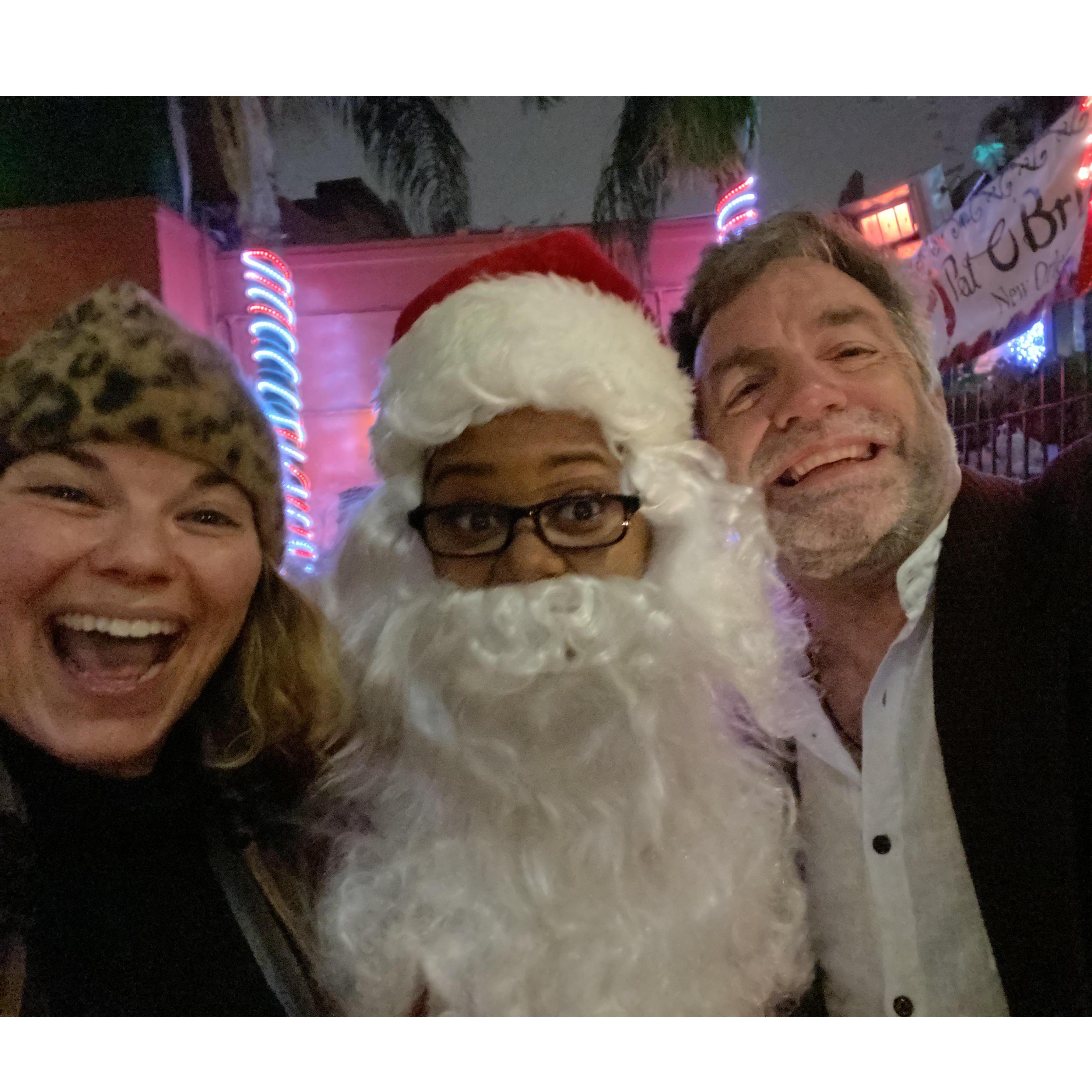 We met Santa in New Orleans and got inside scoop on how to get fast delivery of packages.