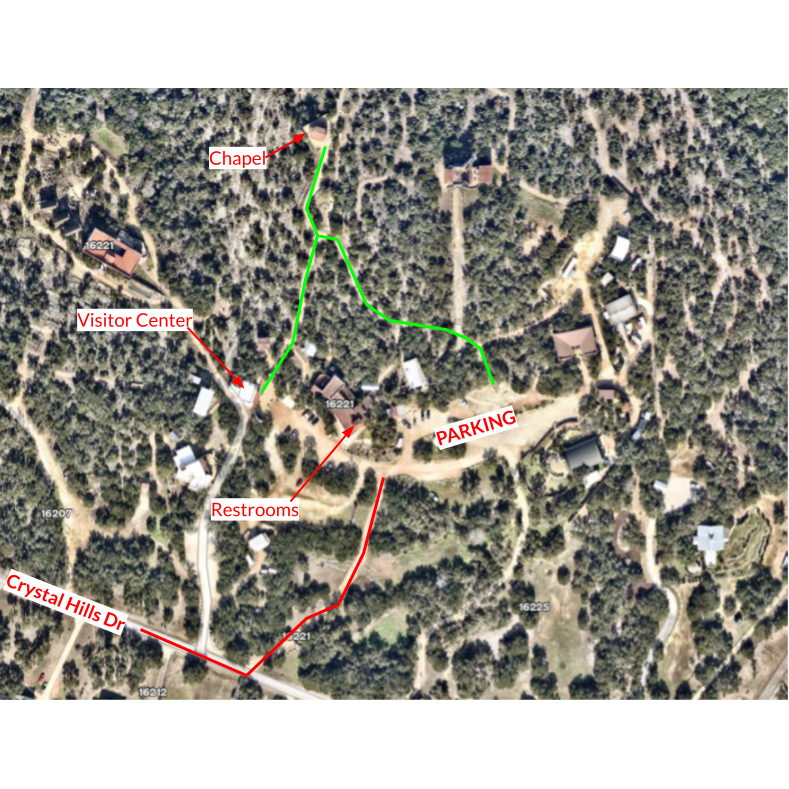 Map of Chapel Dulcinea grounds