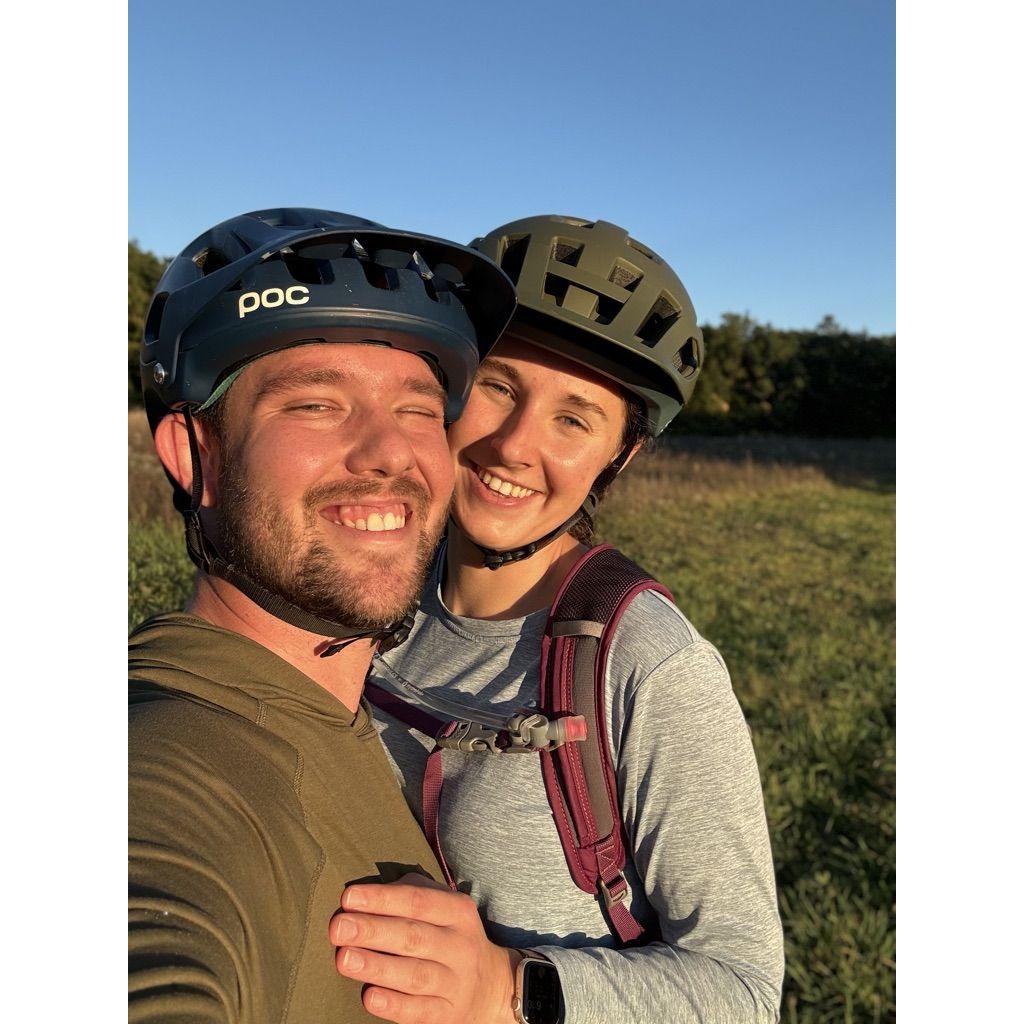Our first dates were mountain biking at Dryer Road