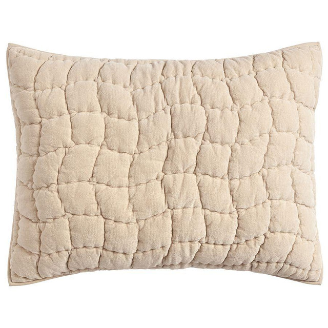 Cozy Cloud Quilted Sham, Standard, Oatmeal
