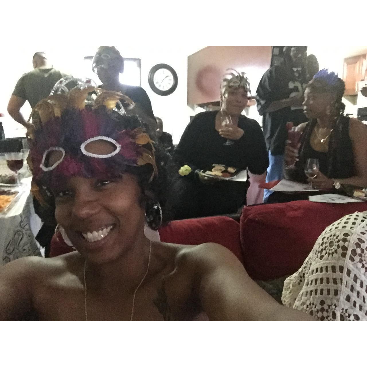 Wine party with the wedding party