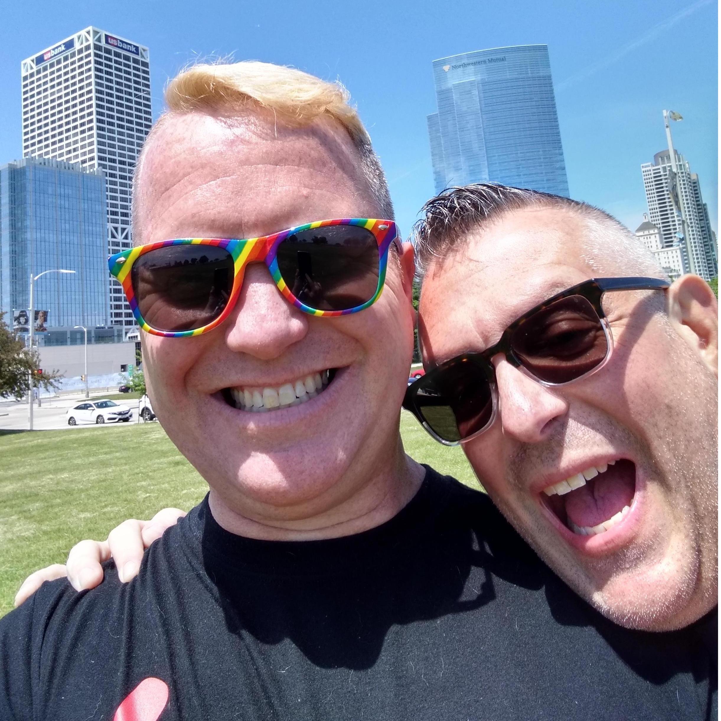 Tony, and I at "Black Lives Matter, and LGBT " march in Milwaukee