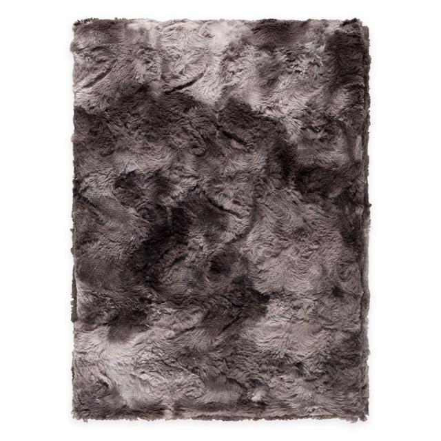 Surya Felina Throw Blanket in Grey/Black