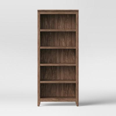 72" Carson 5-Shelf Bookcase Walnut Brown - Threshold™