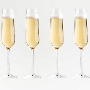 Schott Zwiesel Pure Tour Champagne Flute Prosecco Glass 8-Oz, Set of 4 | Crate & Barrel