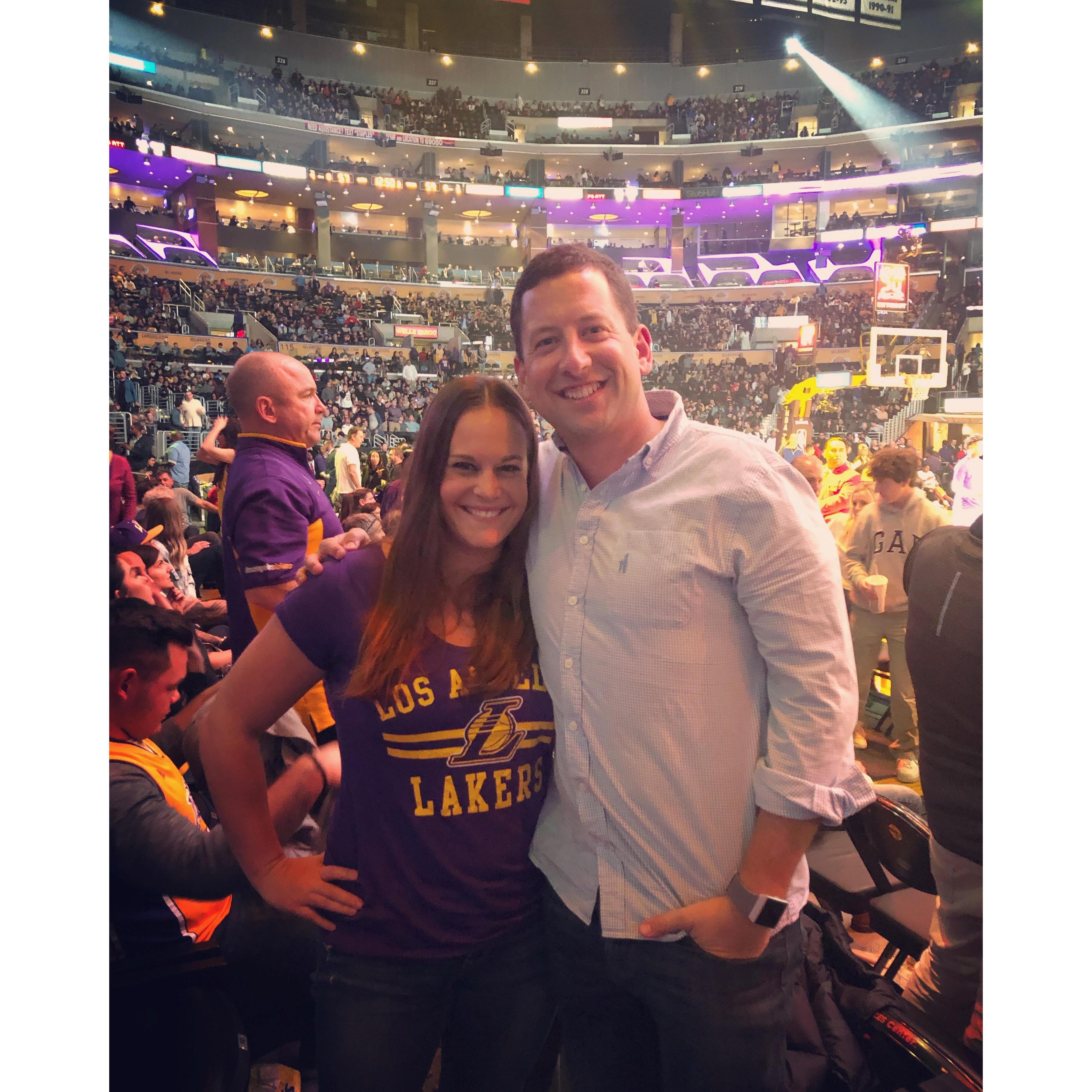 Courtside at the Lakers