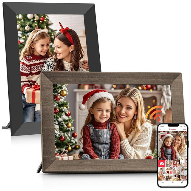 2 Pack-Frameo 10.1 Inch WiFi Digital Picture Frame with 32GB Memory, 1280 x 800 IPS Touch Screen Smart Electronic Photo Frame