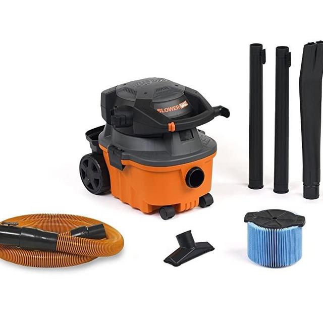 RIDGID Wet Dry Vacuums VAC4010 2-in-1 Compact and Portable Wet Dry Vacuum Cleaner with Detachable Blower, 4-Gallon, 6.0 Peak HP Leaf Blower Vacuum Cleaner