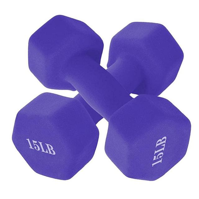 SMIDOW Hand Weights Dumbbell Set - Set of 2 Neoprene Coated Free Weights Set with Hex Shape, Exercise & Fitness Equipment for Home Gym Workouts Strength Training for Women Men Kids