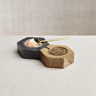 Hayes Marble and Wood Salt and Pepper Set