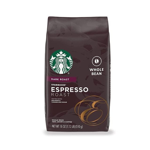 Starbucks Dark Roast Whole Bean Coffee — Espresso Roast — 100% Arabica — 1 bag (18 oz.)