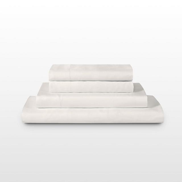 Sijo AiryWeight Tencel Sheet Set, 100% Lyocell Derived from Eucalyptus, Buttery Soft, Architectural Digest 2022 Best Cooling Sheets Winner - 4pc - 2 Pillowcases 1 Fitted 1 Top (Ivory, King)