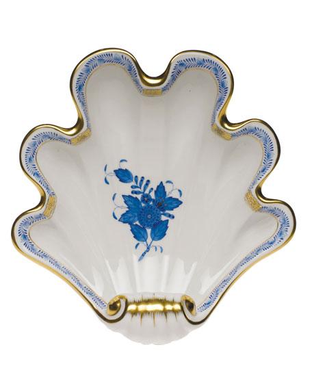 Herend Chinese Bouquet Blue Large Shell Dish