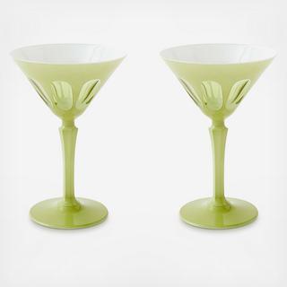 Rialto Milk Martini Glass, Set of 2