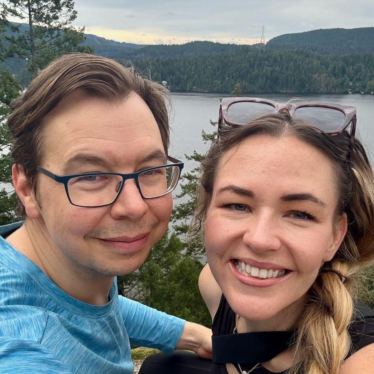 On a hike outside of Vancouver.