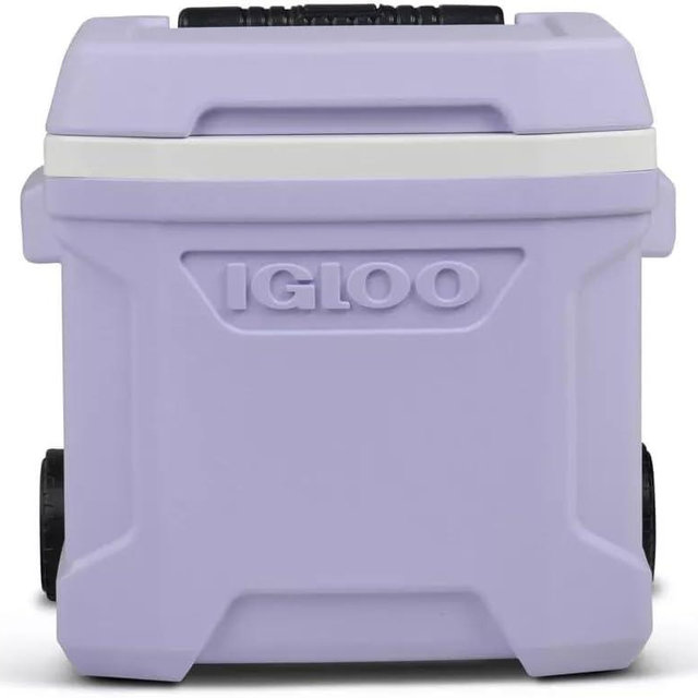 Igloos 16QT Laguna Hard-Sided Rolling Cooler – Portable Ice Chest with Wheels & Telescoping Handle for Camping, Beach & Travel