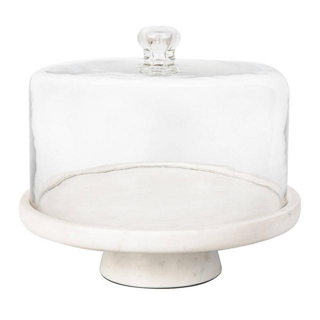 Godinger Silver Marble Footed Cake Stand With Dome