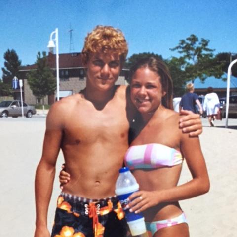 Cooper visiting from Cali when we were freshmen in HS... Rocking his Eminem hair- do