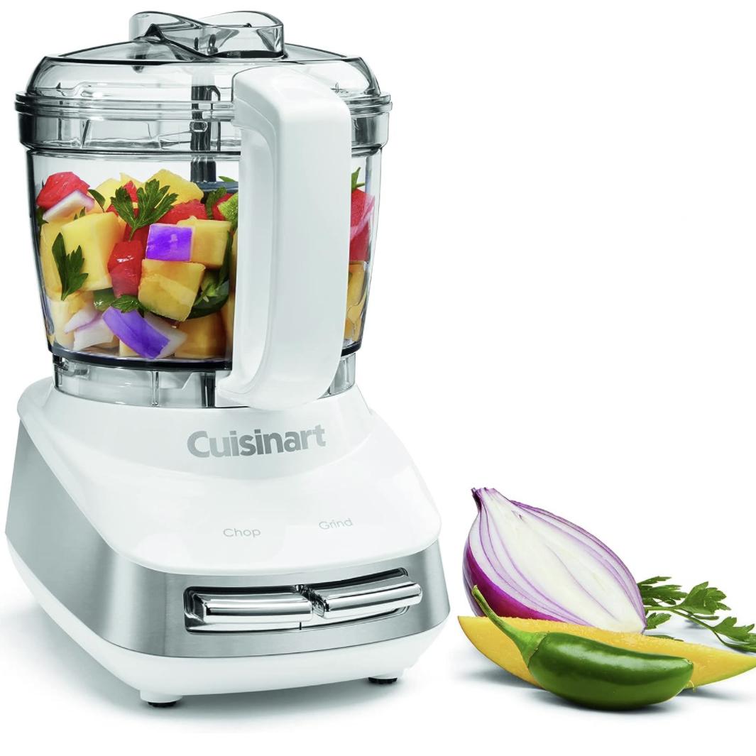 Cuisinart Core Custom 4-Cup Mini Chopper, White and Stainless, MCH-4