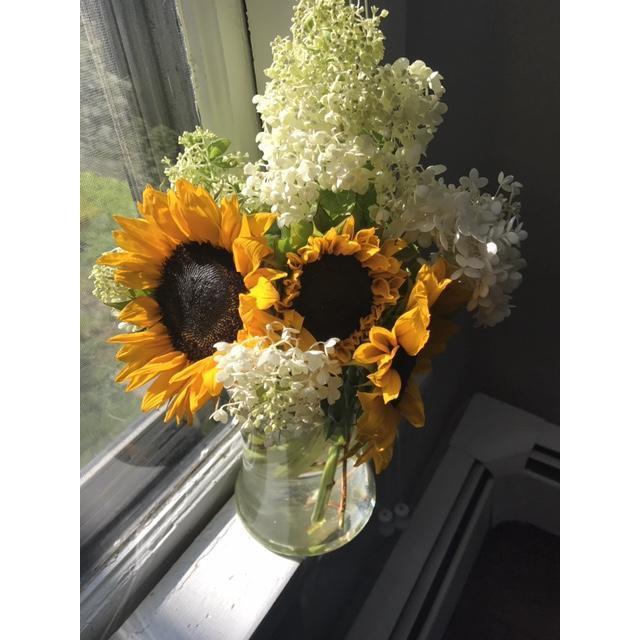 First sunflowers he got me