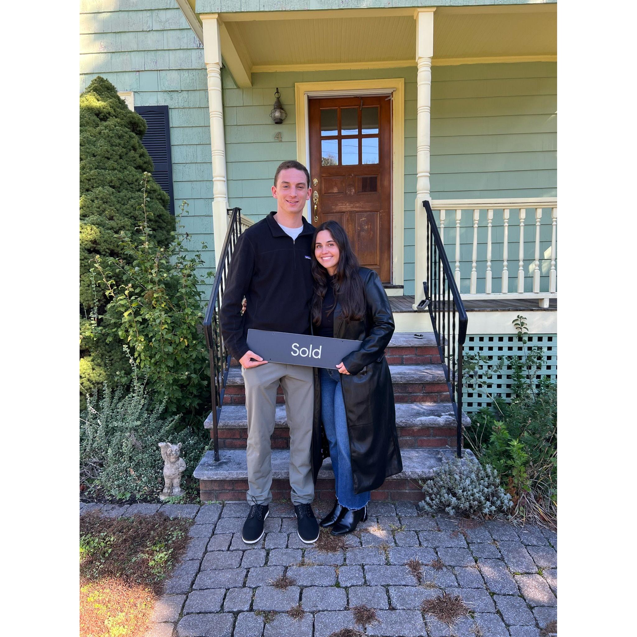 Posing for closing day at our first home together | October 11, 2022